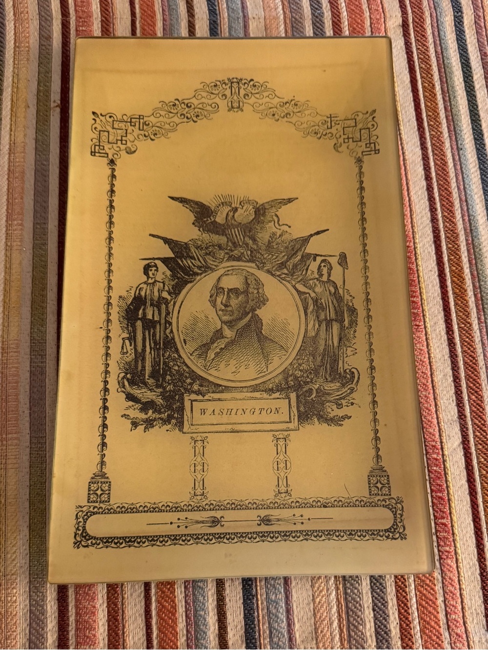 John Derian George Washington decoupage tray, like new